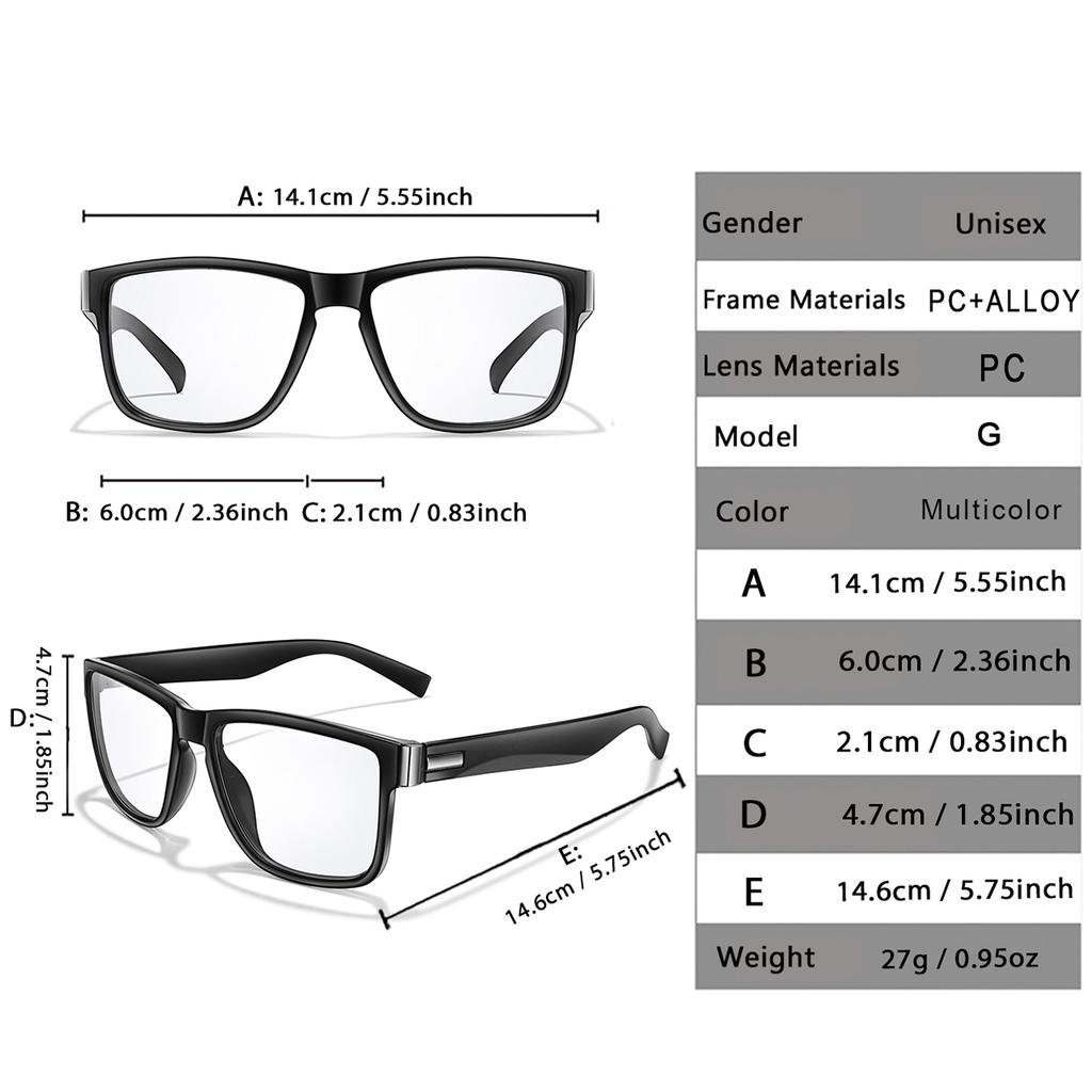 Photochromic Reading Glasses Classic Square Frame for Men Women Presbyopic Eyewear Gift for Surfing Internet Reading