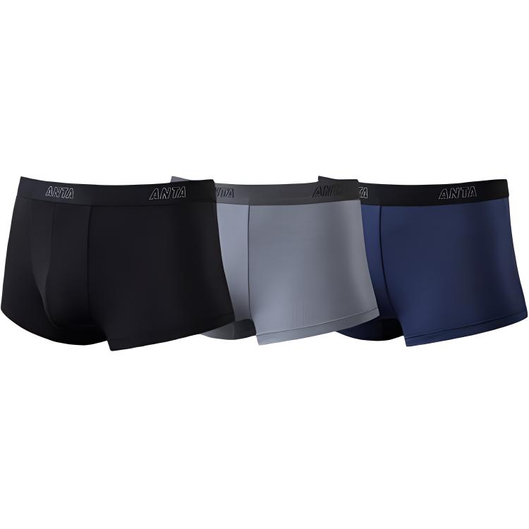 

Anta Sports Casual Simple Solid Color Letter Boxer Shorts 3-Pack Men Shorts 192418977-1 M
