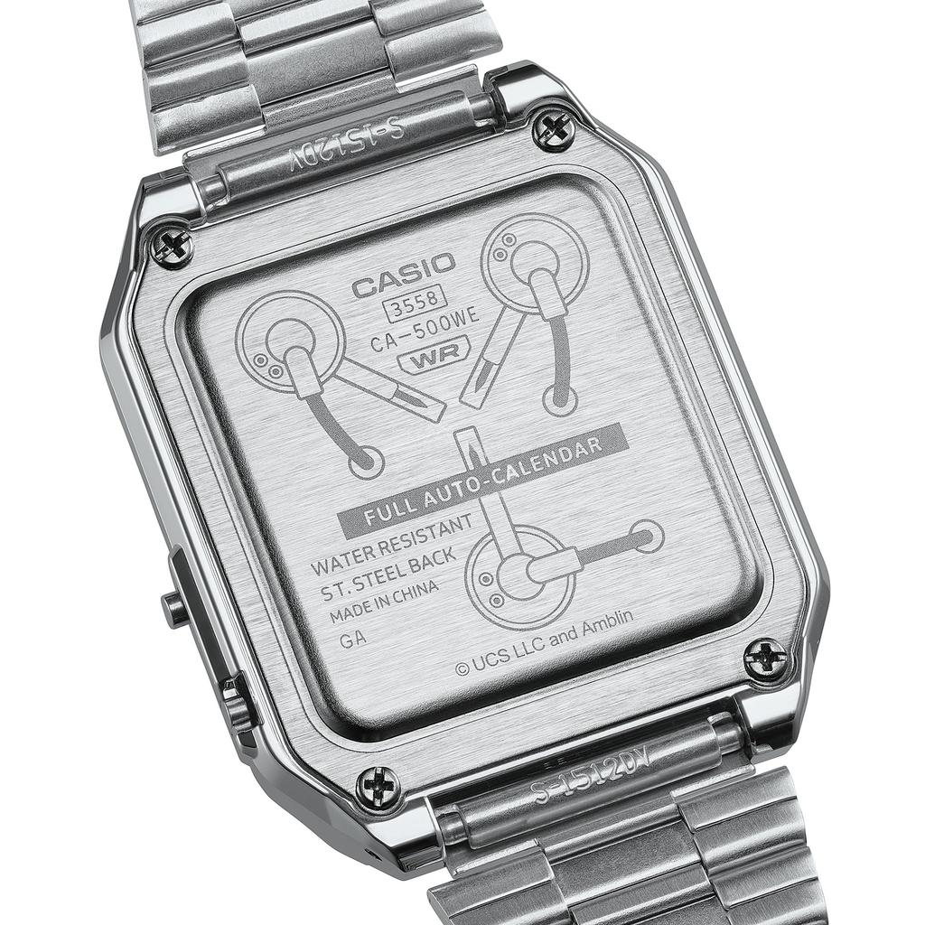 Casio Classic Back To the Future Collaboration Model Silver Watch CA-500WEBF-1AJR Men's