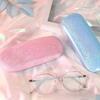 PU Leather Storage Box for Men Women Glasses Pouch Elegant Glitter Sequins Sunglasses Case Portable