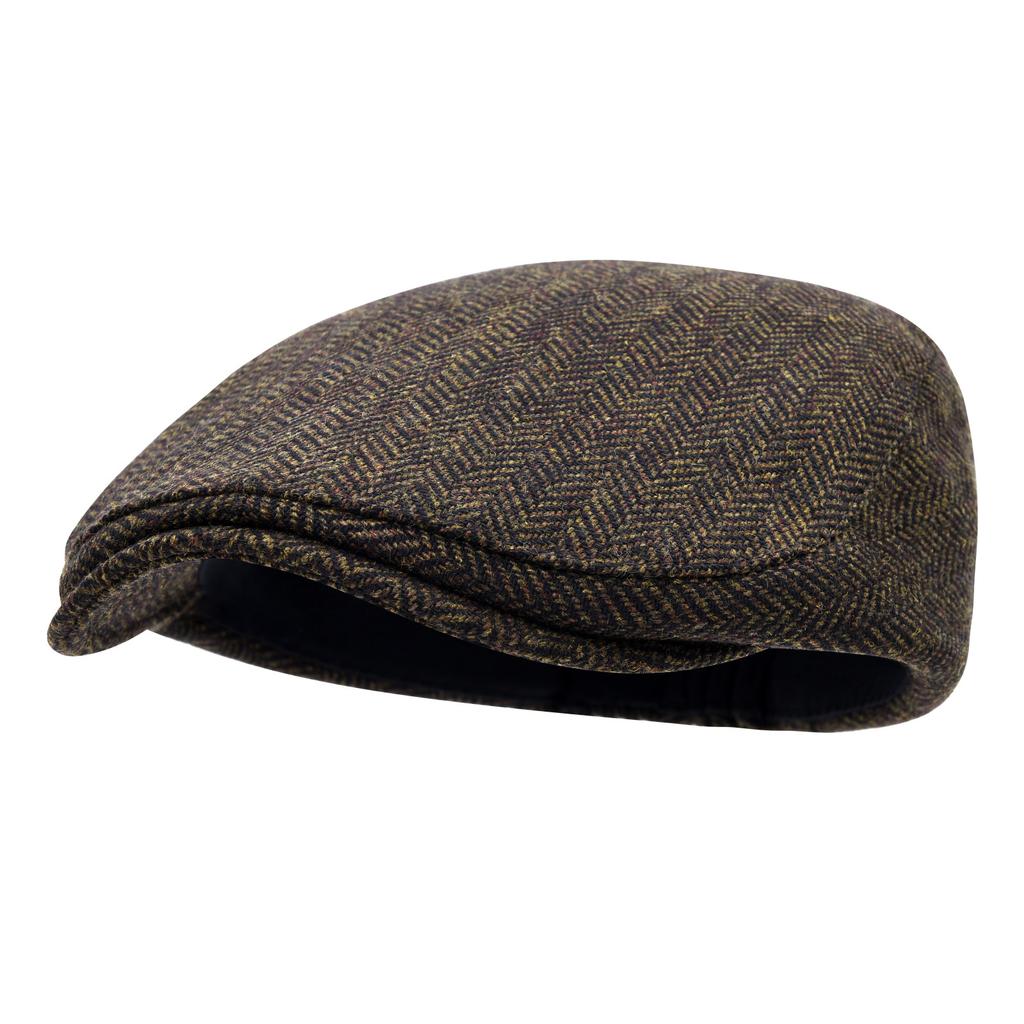 STARANCE Men's Flat Cap Wool Tweed Driving Irish Gatsby Cabbie Golf Vintage Newsboy Hat