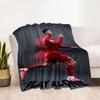Ronaldo's Powerful Football Legend Cr7 Blanket Comfortable Perfect for Chair Sofa Office Four Seasons Multipurpose Digital Print