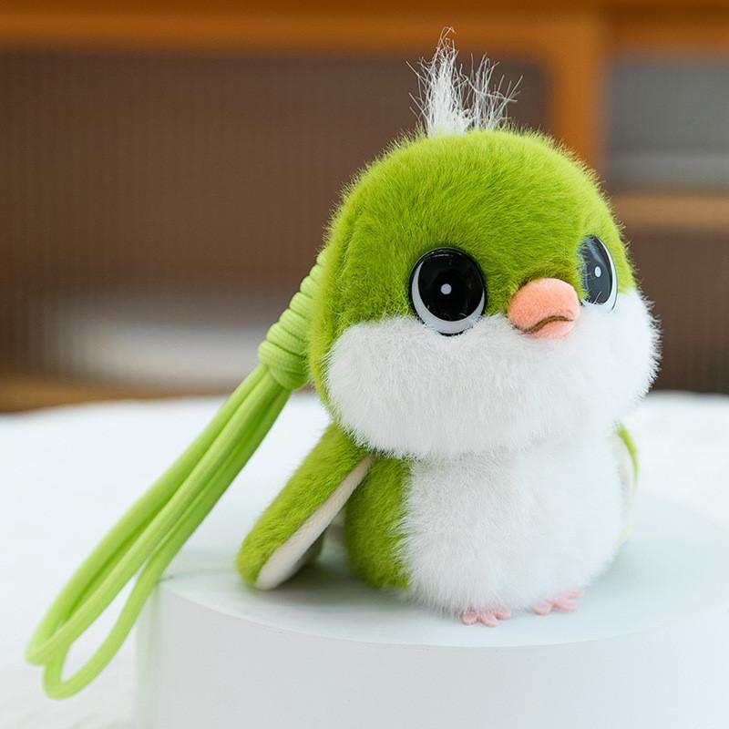 Plush Bird Toy Hanging Keychain For Kids Girl Boy Gift Soft Stuffed Animal Decor