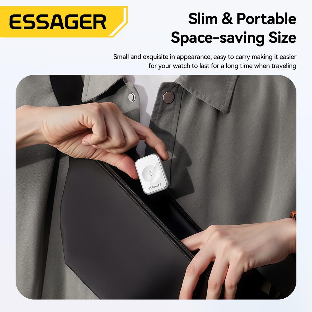 Essager Magnetic Wireless Watch Charger For Apple Watch S2-S11 Series SE Series Ultra Series 5W Portable Type-C/Lighting Charger