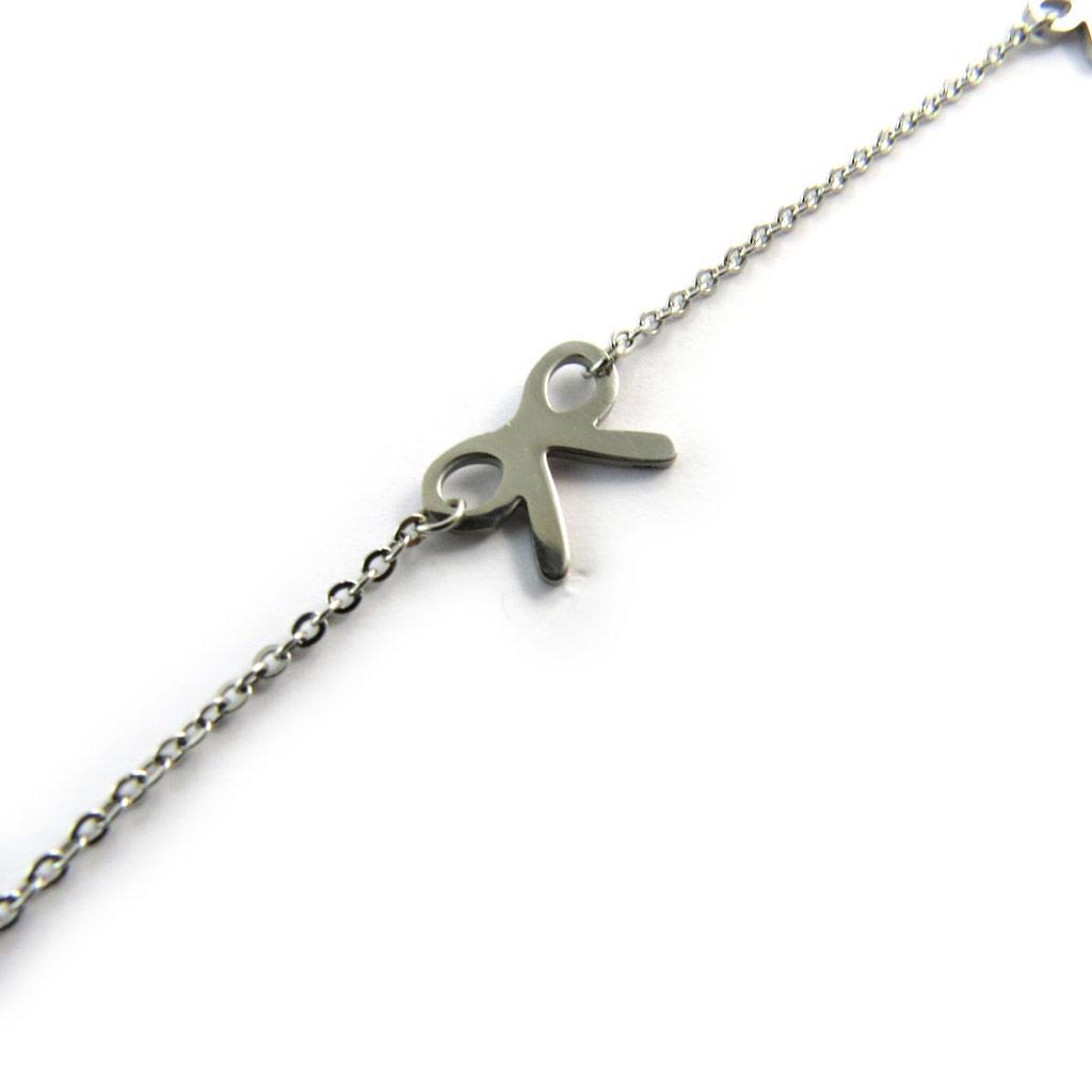 Les Trésors De Lily [N7020] - Bracelet créateur 'Noeud Romantique' gris