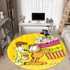 1pc Garfield Movie Night Office Round Area Rug, Bedroom Living Room Home Decor, Room Deco,  Offic A1016098