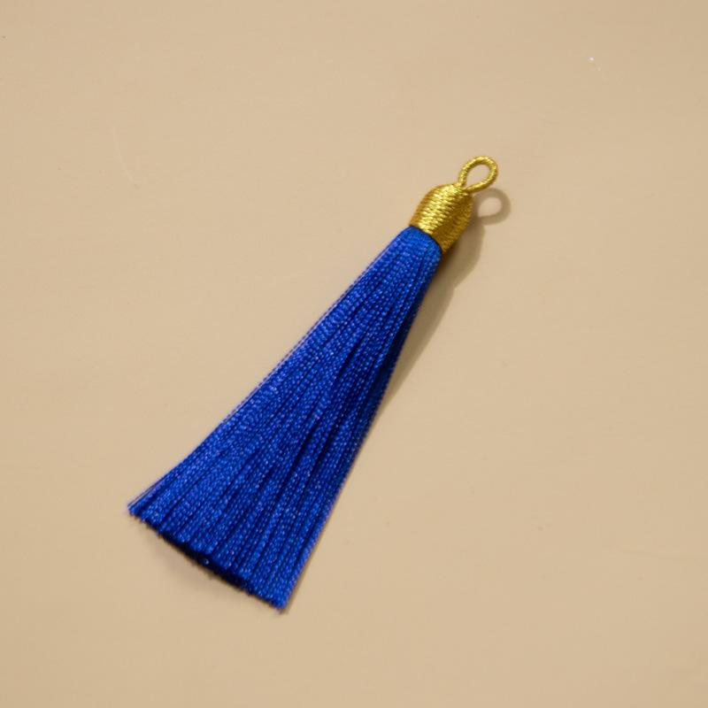 8Cm Pull Ring Gold Silk Threaded Cap Fringed Spike Polyester Fringed Antique Hanging Spike Bookmark Sachet Jewelry Accessories