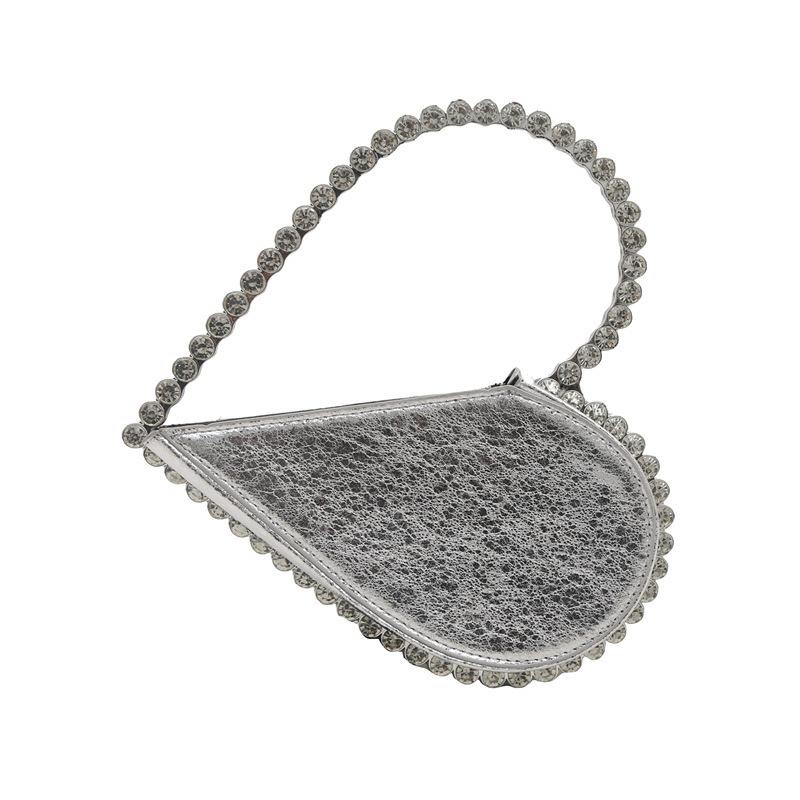 Xiaohongshu same niche design celebrity rhinestone love banquet handbag French dinner bag women 2025