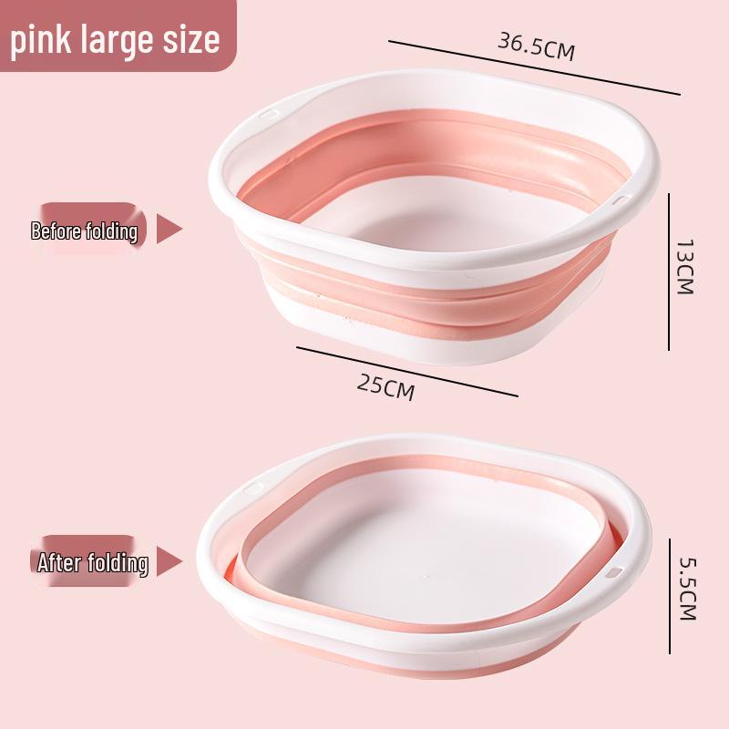 Collapsible Silicone Washbasin: Multi-Purpose for Vegetables, Dorm Use, Foot Soaking