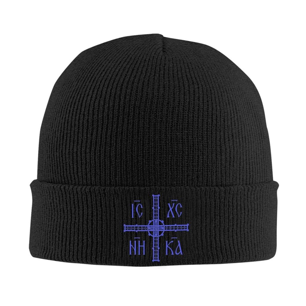 IC XC NIKA Cross Christian Orthodox Hats Autumn Winter Skullies Beanies Baggy Cap Unisex Knitted Hat