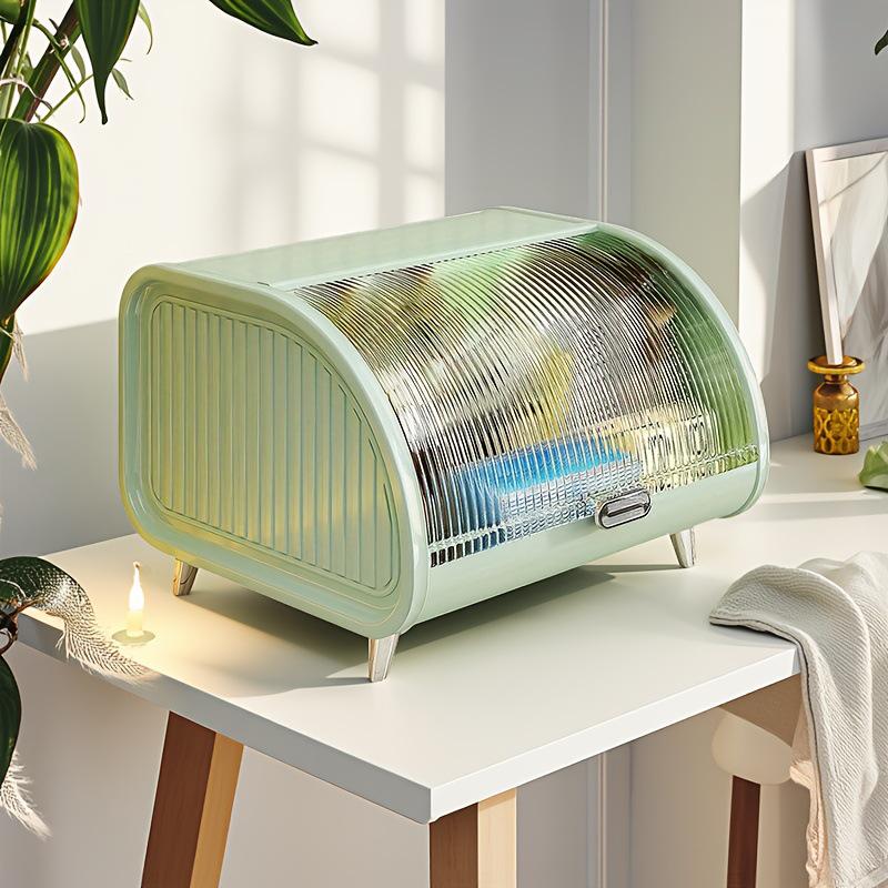 High-End Transparent Desktop Storage Box with Lid for Skincare and Cosmetics