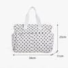 Korean Nylon Polka Dot Shoulder Bag Large Capacity Casual Fashion Travel Tote Bag Simple Crossbody Bags Lightweight Boston Bag