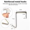 1 Set Hanging Bag with 2 Hooks 5 Pockets Large Caliber Easy Access Visible 5-Skeleton Hanging Storage Pouch Wardrobe Supply
