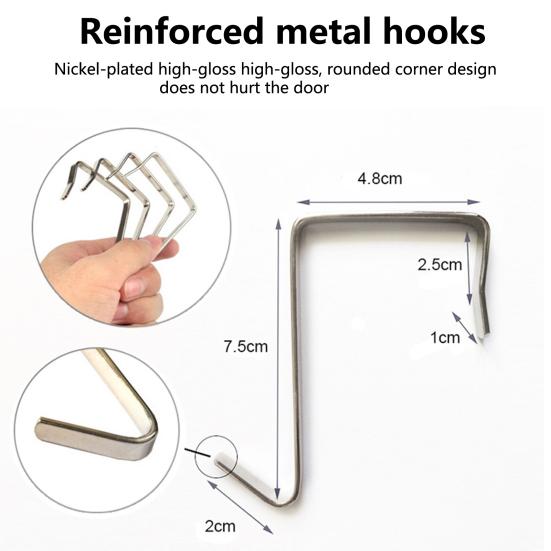 1 Set Hanging Bag with 2 Hooks 5 Pockets Large Caliber Easy Access Visible 5-Skeleton Hanging Storage Pouch Wardrobe Supply