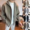 Herren Gestrickter Offener Cardigan mit Streifen, Warmer Business Casual Überzieher