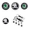 Compatible 56MM Wheel Hub Caps for Skoda: Rapid, Kamiq, Karoq, Superb - Center Logo Caps
