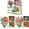 Flower Bouquet Christmas Countdown Advent Calendar Blind Box With Diy Fun For Holiday Decor