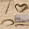 Brass 3D Articulated Chinese Dragon Ornament for Home or Office, Antique Metal Handcrafted Decor.