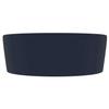 Vidaxl Sink with Overflow, Matte Navy Blue, 36X13 Cm, Ceramic