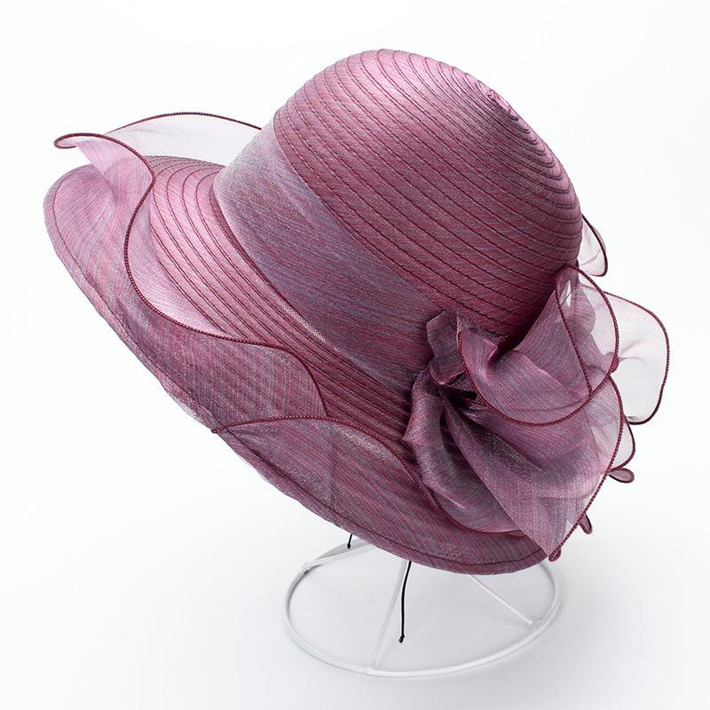 Summer Large Brimmed Fisherman Hat Lace Women'S Beach Sun Protection And Sunshade Hat Organza Hat Summer Sun Hat Cool Hat