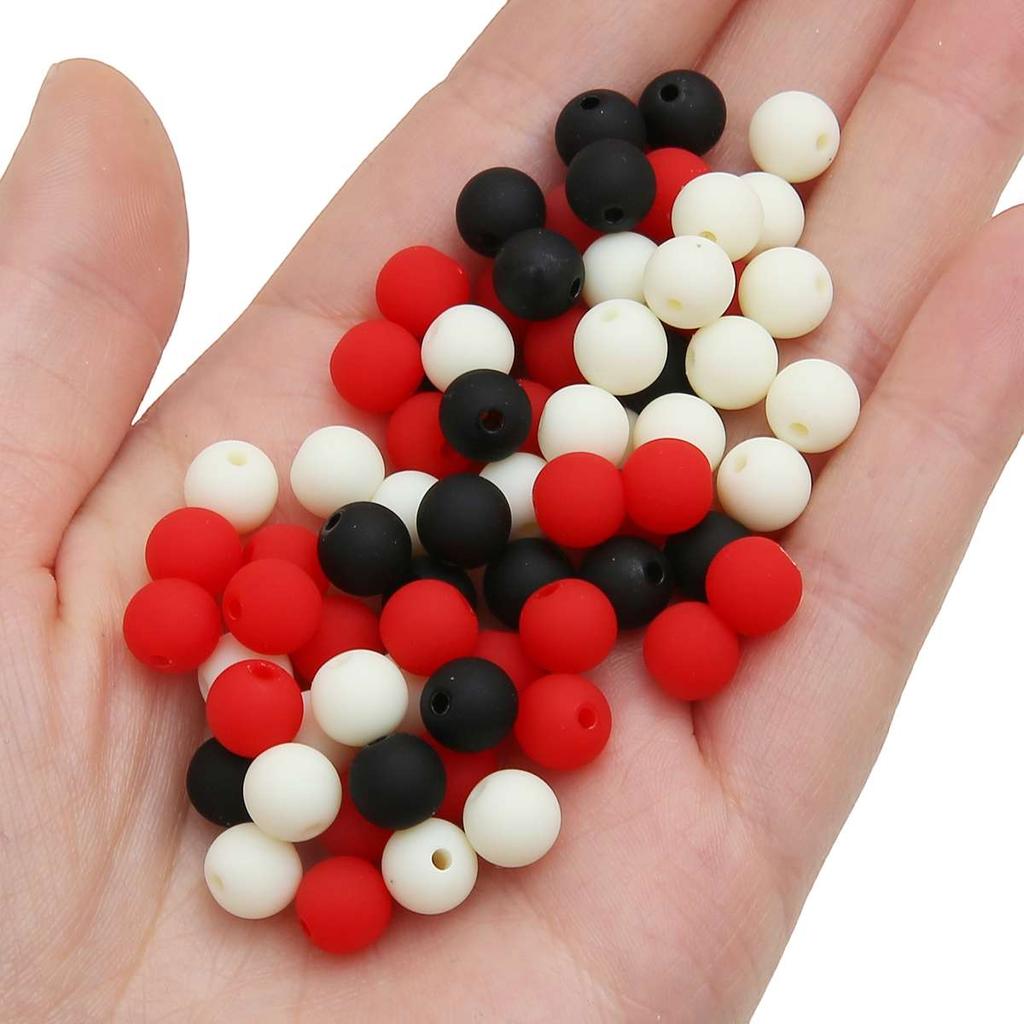 30pcs 8mm Mixed Colors Frosted Acrylic Beads Round Loose Spacer Beads for Necklace Bracelet Keychain DIY Jewelry Craft Making Beads