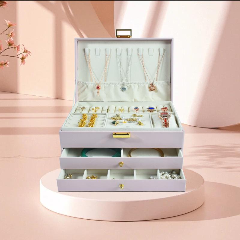 Portable Jewelry Box European Princess Travel Korean Hand Jewelry Jewelry Bag Earrings Ring Small Storage Box