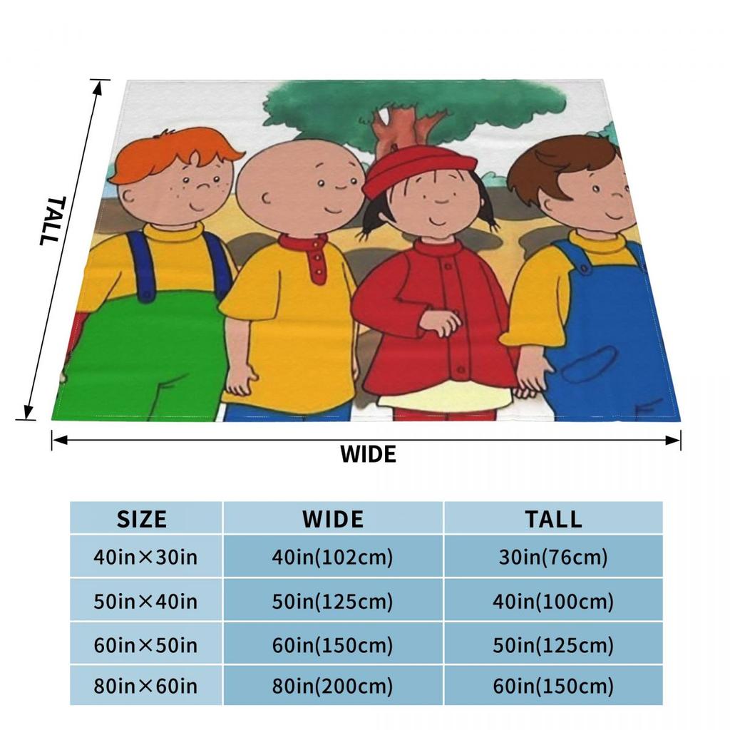 Caillou, Caillou And Dog Blankets Soft Warm Flannel Throw Blanket Bedding for Bed Living room Picnic Travel Home Couch