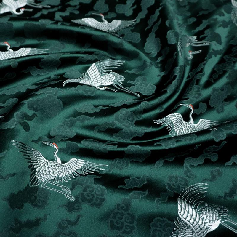 

100*73 см изысканная парчовая ткань роскошная ретро китайская вышивка облаков журавлей шелковая ткань сделай сам чонсам ханьфу одежда материал 100x73cm