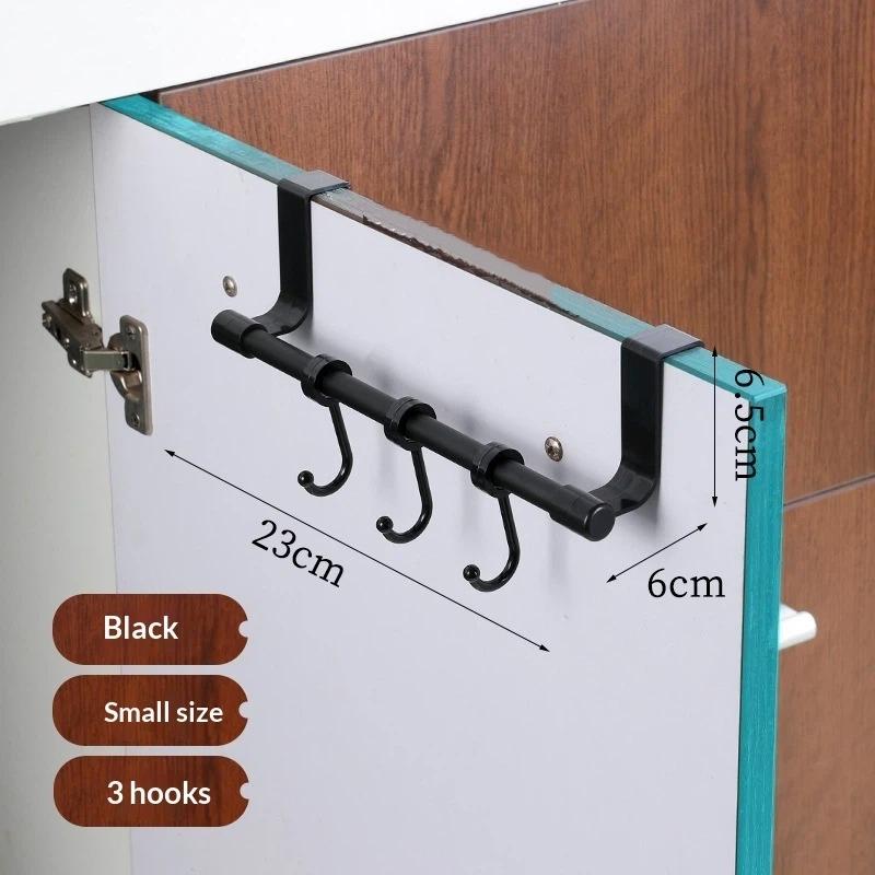 No Drill Hanging Towel Rack For Kitchen Stainless Steel Over Cabinet Door Storage Organizer For Dishcloth Gloves Sponge Holder