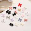 50Pcs Ribbon Resin Bow Nail Charm Parts 3D  Nail Art Decoration Accessories Supplies For Diy Korean Manicure Design