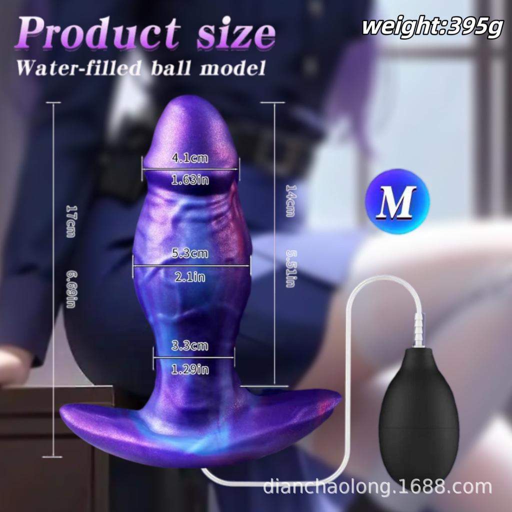 Nositelné dildo pro ženy, realistický silikonový penis s ejakulací a anální zátkou - hands-free lesbická sexuální hračka pro páry