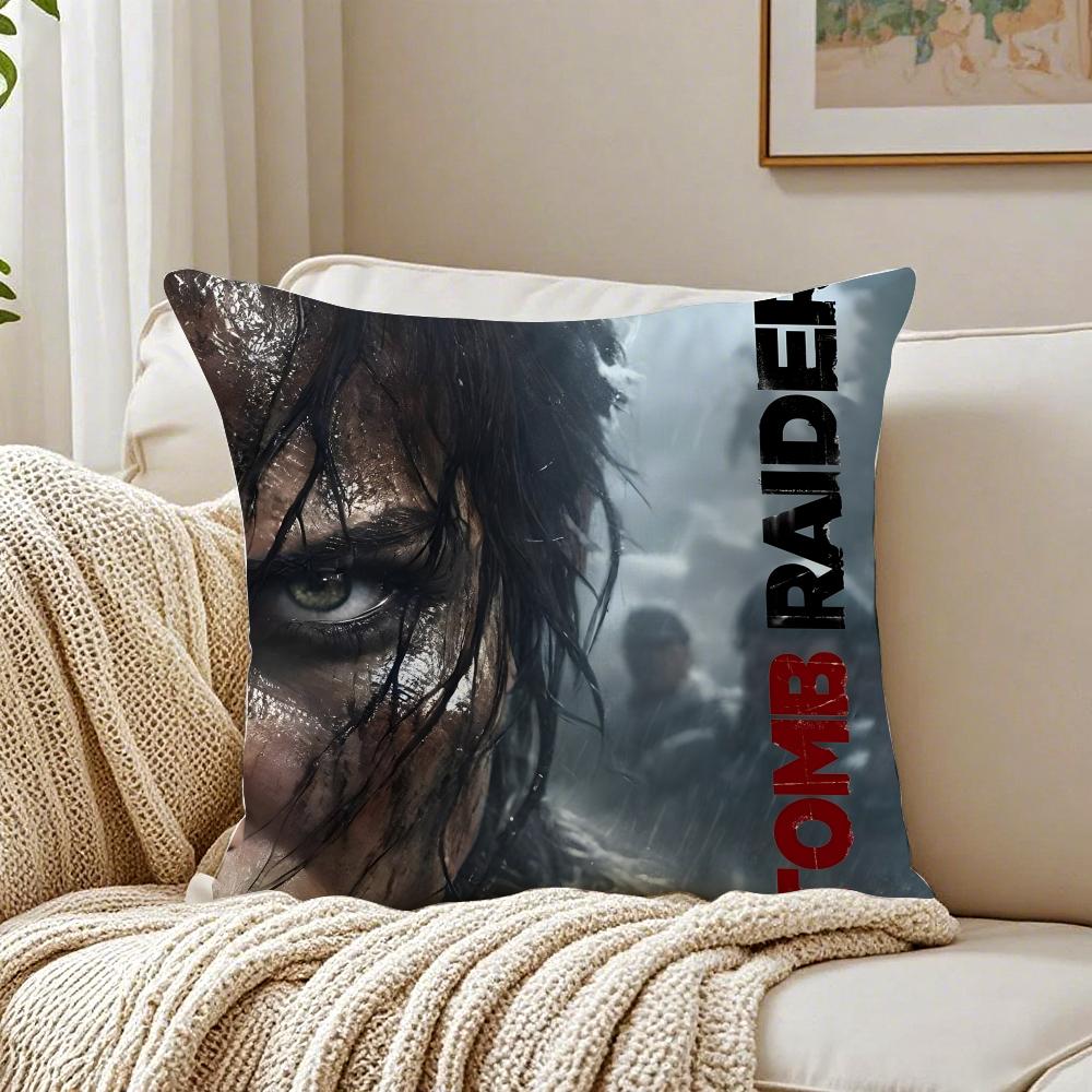 game adventurous TTomb RRaider Cushion Cover Pillowcase Antidustmite living Room Sofa Decor Cushion Room