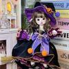 6-inch BJD Doll Outfit Halloween Witch Costume Cherry Stick Body 30cm Gothic Clothing Adult Collectors