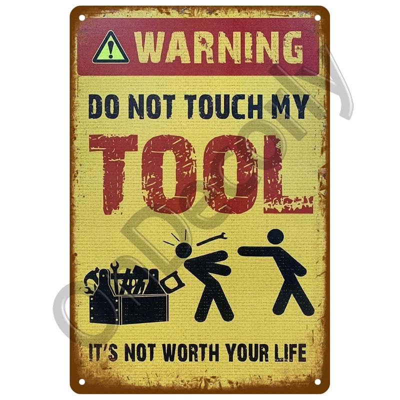 Caution Tin Sign Warning Vintage Metal Plaque Metal Sign For Bar Pub Garage Cafe Club Man Cave Home Wall Decor Mural Plate Art