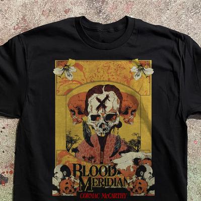 Koszulka z nadrukiem Krwawy Południk - Cormac McCarthy Vintage Westernowa Koszulka z Powieści - Koszulka z Judge'em Holdenem Literacki Horror - Unisex S do 5XL