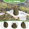 GUOOL Canvas Drawstring Bag, Tool Organizer, Durable, Portable Camping Pouch Bag, Fishing, Outdoor Activities, Hiking, Climbing, Large Green
