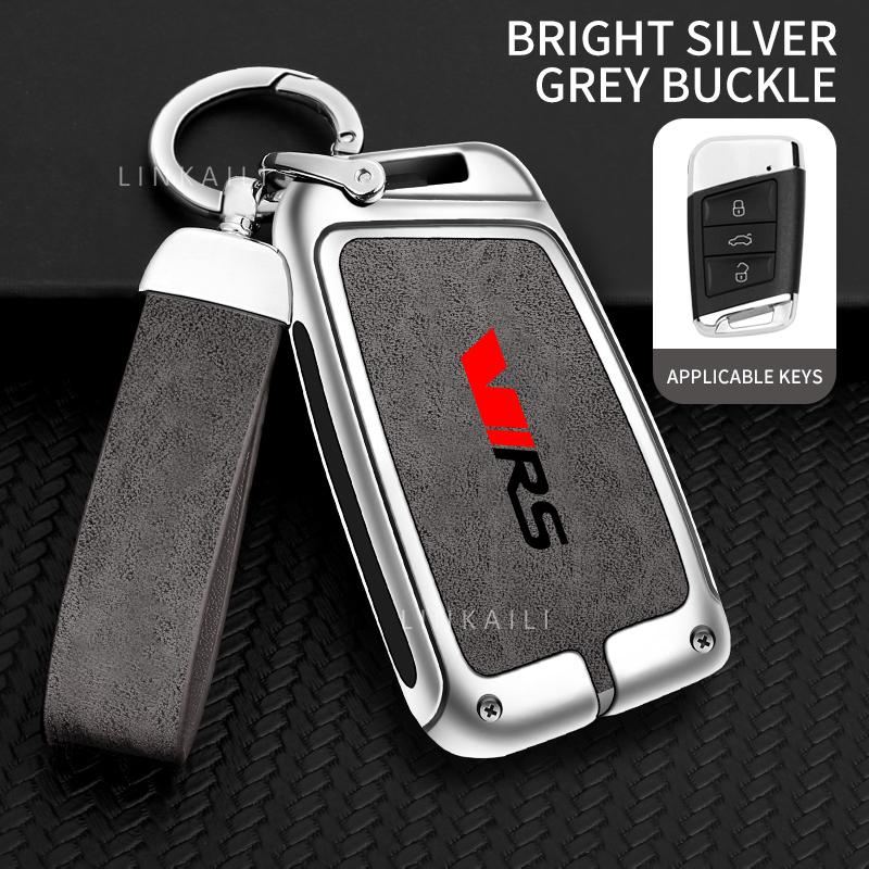 AAAJH1 Suitable for Skoda VIRS Scala Roomster Citigo Kodiaq Fabia Rapid Superb Zinc Alloy High-end Leather Car Key Chain Accessories