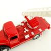Die-cast Metal Pull-Back Miniature Car Die-cast Classic Fire Truck (Silver Ladder Truck)