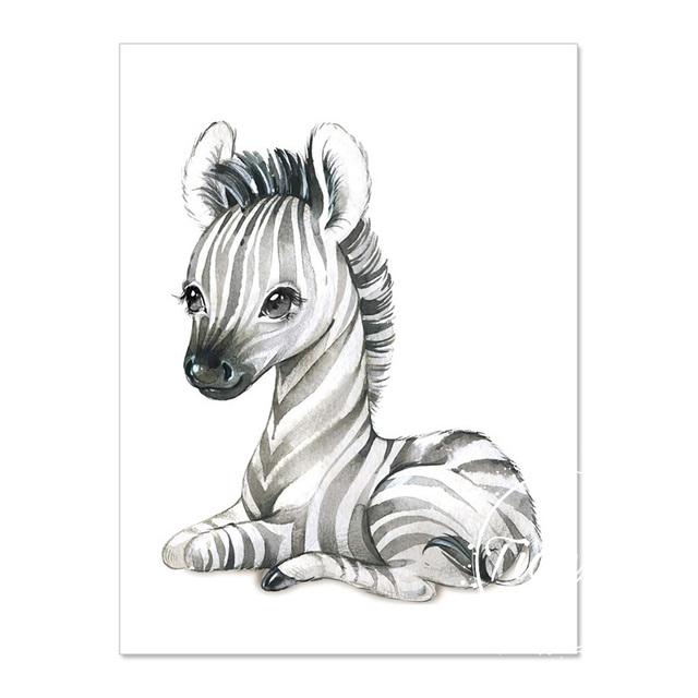 Zwierząt arkusze dekoracyjne obraz ścienny plakat artystyczny płótna dziecięce obrazy pokojowe do przedszkola dekoracyjne wydruki plakaty ścienne bez ramki