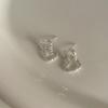 Silver Needle Love Stud Earrings: Elegant, Versatile, and Chic for Commuting Women
