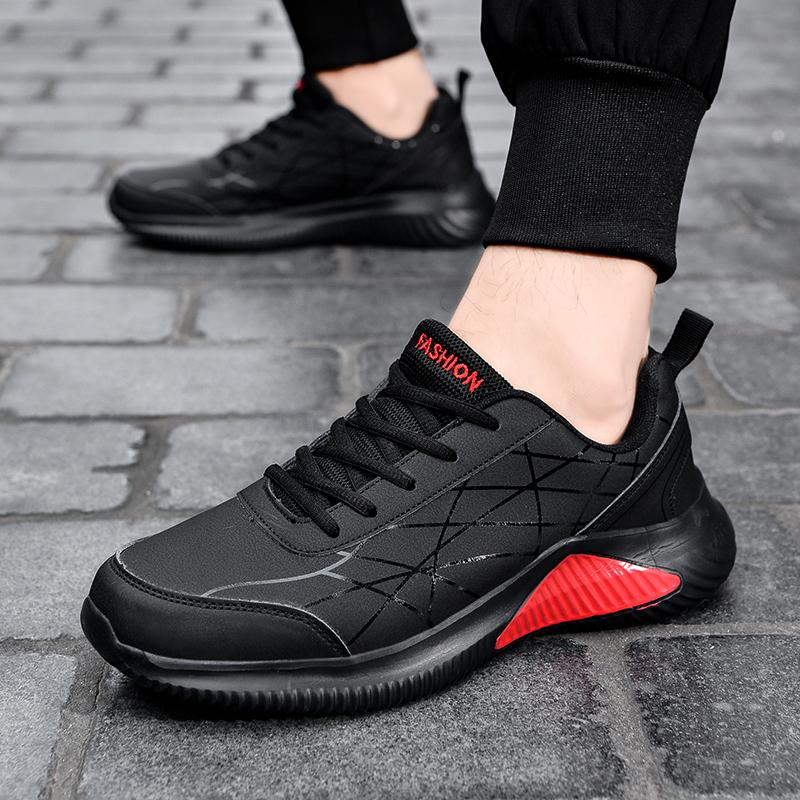 2025 Black New Men Casual Sports Shoes Breathable Outdoor Running Shoes Comfortable Thick Bottom Fashionable Climbing Femininos