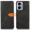 KHAZNEH For Motorola Moto G45 5G/G34 5G Case Golden Buckle Flip Leather Wallet Phone Cover