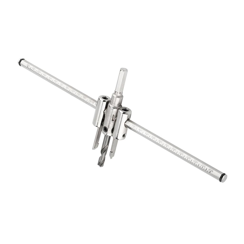 30?300mm Adjustable Silver Circle Hole Saw Drill Bit Set DIY Woodworking Tool