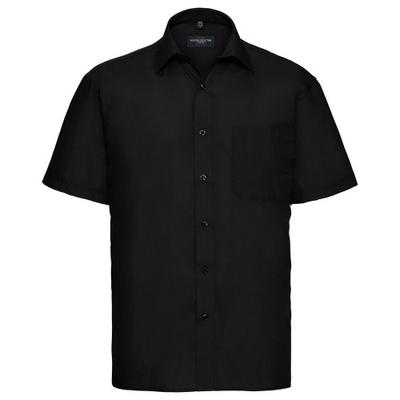 Mens Poplin Easy-Care Short-Sleeved Shirt