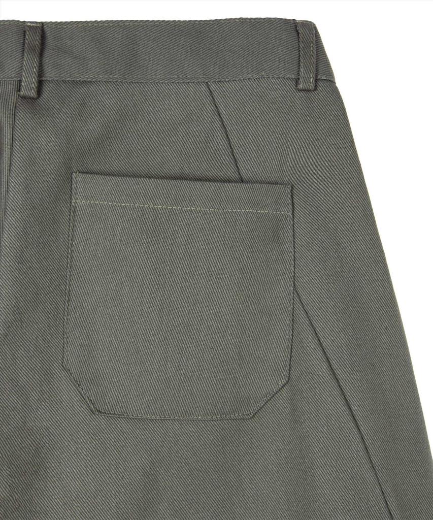 Descheuis Curved Wide Cotton Denim Pants [Khaki]