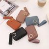 New Multifunctional Wallet Zipper Solid Color Clutch Bags PU Leather Coin Bag