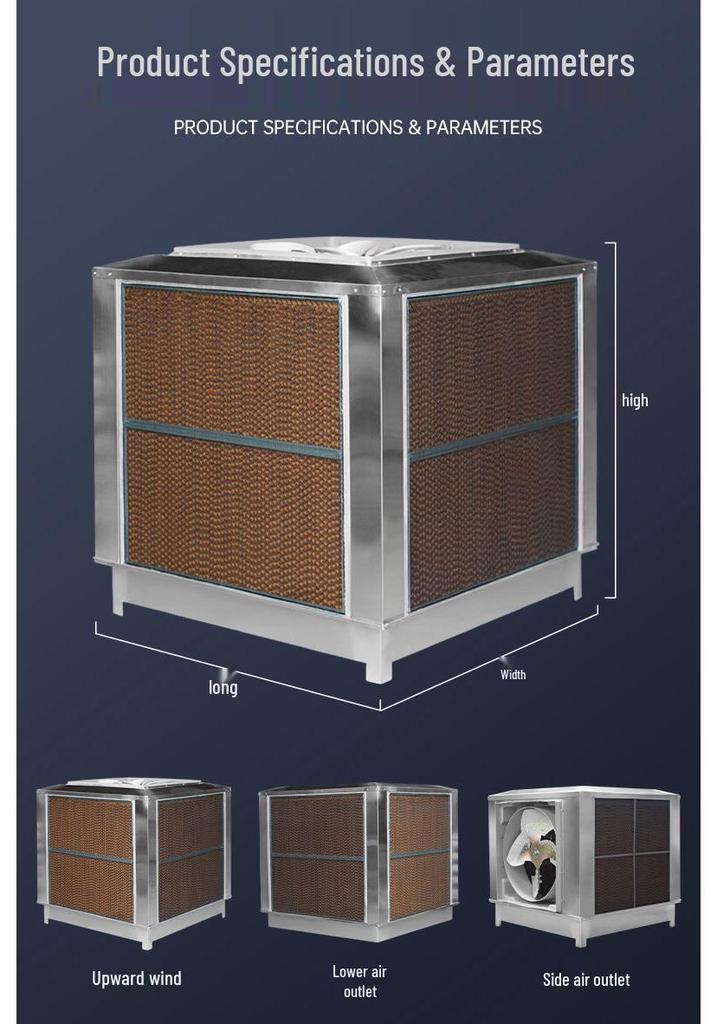 Stainless Steel Eco-Friendly Industrial Cooling Fan & Water Air Conditioner