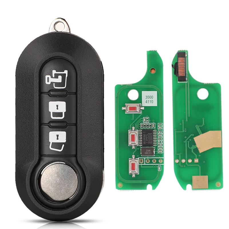 Jingyuqin 2/3 Buttons Delphi BSI /Marelli 434Mhz ID46 Car Remote Key For Abarth 500 595 500 124 695 5CC 71752289 6000628973