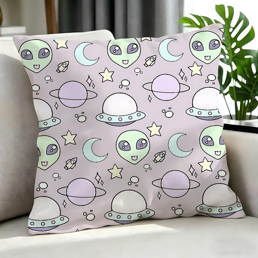Cartoon DDreamy Aliens Cushion Cover Cushion Cover Set Pcs X X X Pillowcase Decorative Sofa Home Decor