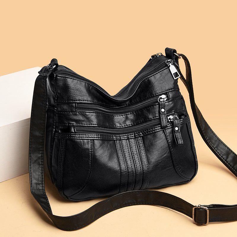 Women's Bag Crossbody Bag Fashionable and Versatile Multi-layer Women's Middle-aged Mother Shoulder Bag
